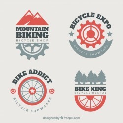 Mountain bike logos with modern style