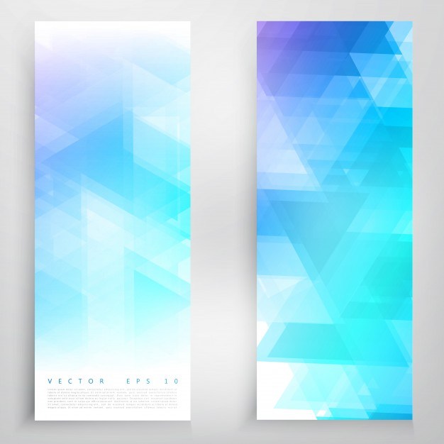 Vector banners and triangles