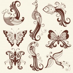 Mehndi ornament vector