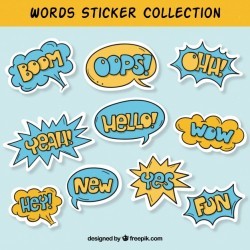 Word sticker collection