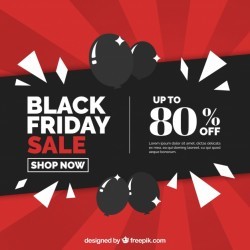 Black friday background in flat design