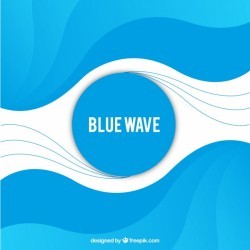 Blue background with abstract waves