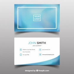 Blurred business card