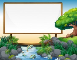 Board template with river in background