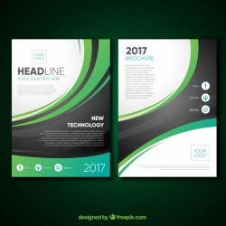 Brochure template with modern curves