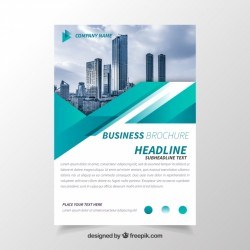 Business brochure with geometry