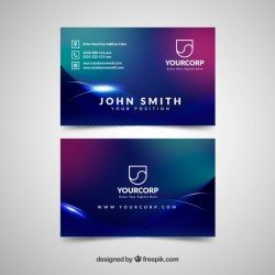 Business card with space style
