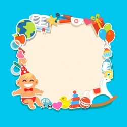 Cartoon kids frame