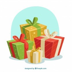 Christmas gifts background