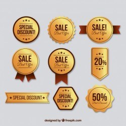 Collection of luxury discount sticker