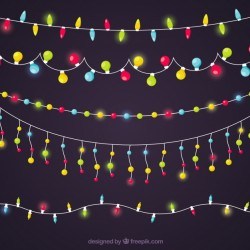 Colorful christmas light collection