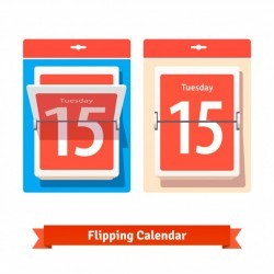 Colorful flipping calendar