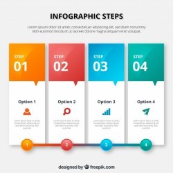Colorful infographic template in banner style