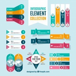 Colorful set of infographic elements