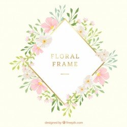 Cute floral frame with modern style