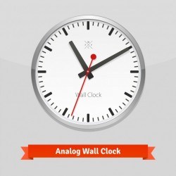 Designer wall clock in a metal casing