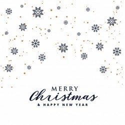 Elegant merry christmas festival background with snowflakes