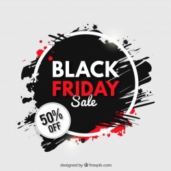 Grunge background of black friday sales