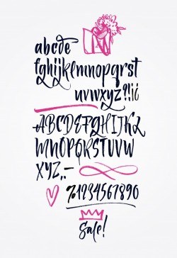 Handwritten script font