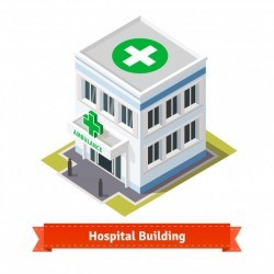 Hospital and ambulance building