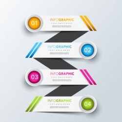 Ladder infographic banner template design
