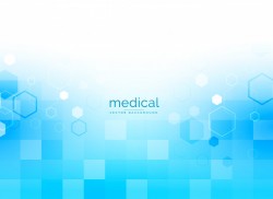 Medical background in bright blue color