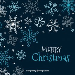 Merry christmas background with snowflakes