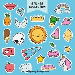 Modern variety of funny stickers