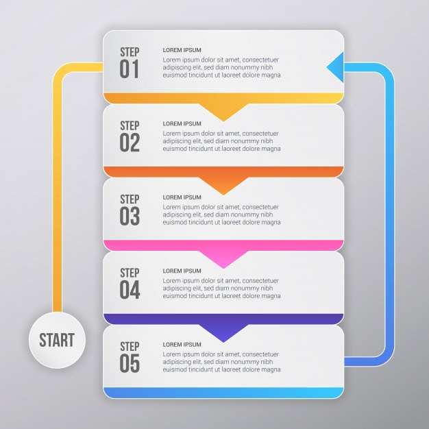 Muticolor Business Infographic Template Design