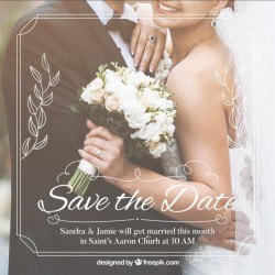 Romantic save the date invitation template