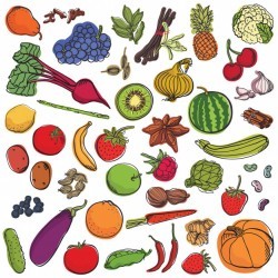 Spices&vegetables&fruits big set