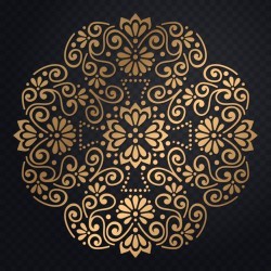 Vector luxury wedding invitation with mandala