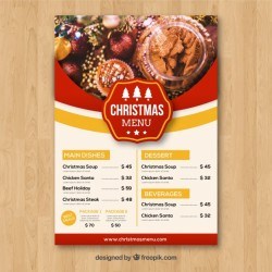 Vintage christmas menu