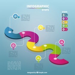 Creative infographic template with steps