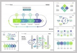 Eight Management Slide Templates Set