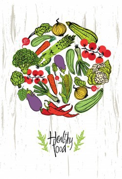 Healthy food design card