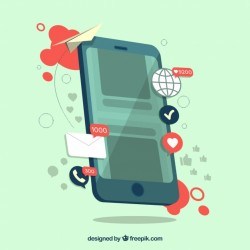 Influence marketing concept with smartphone