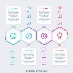 Modern infographic with different phases
