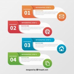 Modern infographic with option