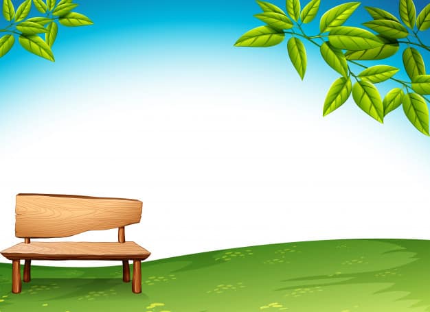A wooden bench