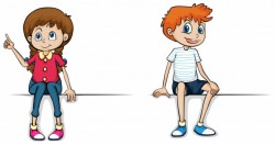 Boy and girl with happy smile