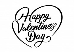 Happy Valentines Day Lettering