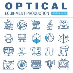 Optical laboratory thin line vector material 06