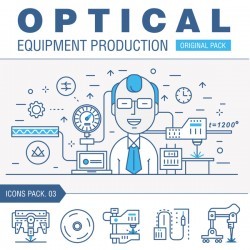 Optical laboratory thin line vector material 03
