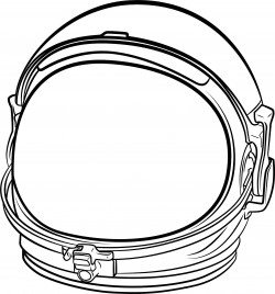 Astronaut Helmet Line Art Icons PNG