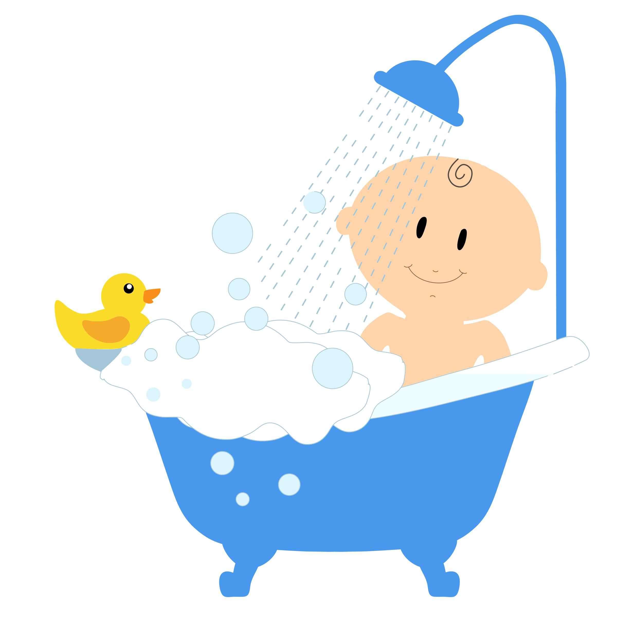 Baby Boy Bath Icons PNG