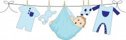 Baby Boy Hanging On A Clothesline Icons PNG