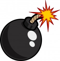 Black Cartoon Bomb Icons PNG