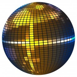 Colorful Disco Ball Icons PNG