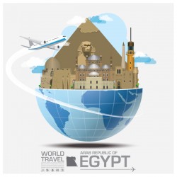Egypt travel vector template
